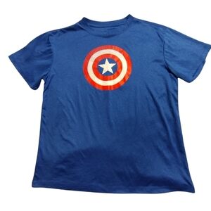 Marvel Captain America shield graphic tee short sleeve polyester size medium